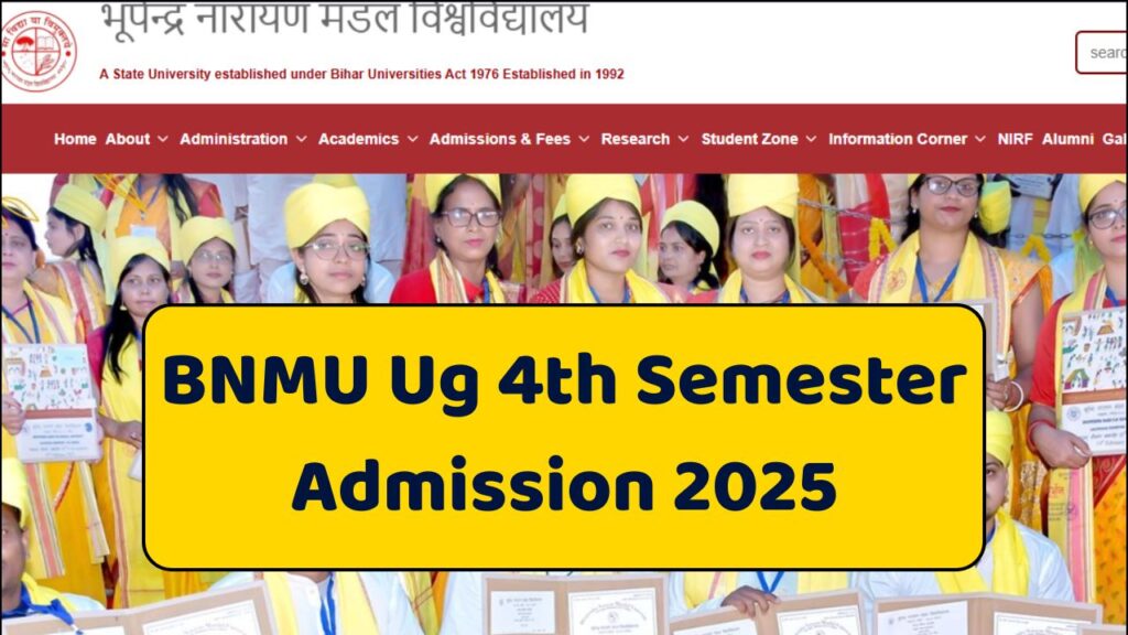 BNMU Ug 4th Semester Admission 2025